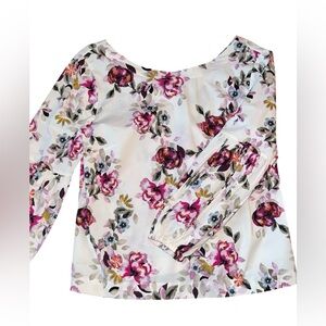 WHBM Cotton Floral blouse, size 8,